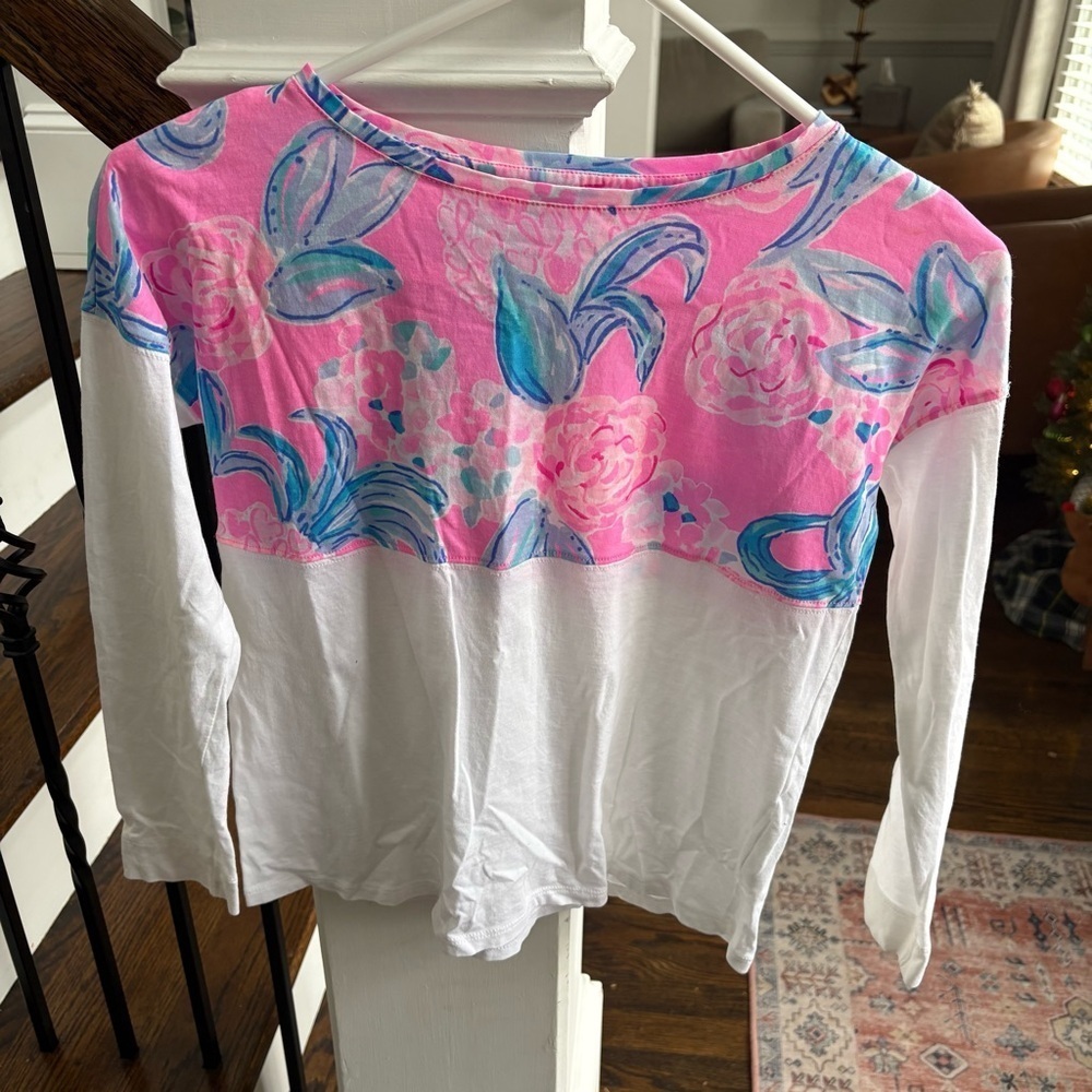 Lilly Pulitzer Girls Finn Long Sleeve Shirt - Large